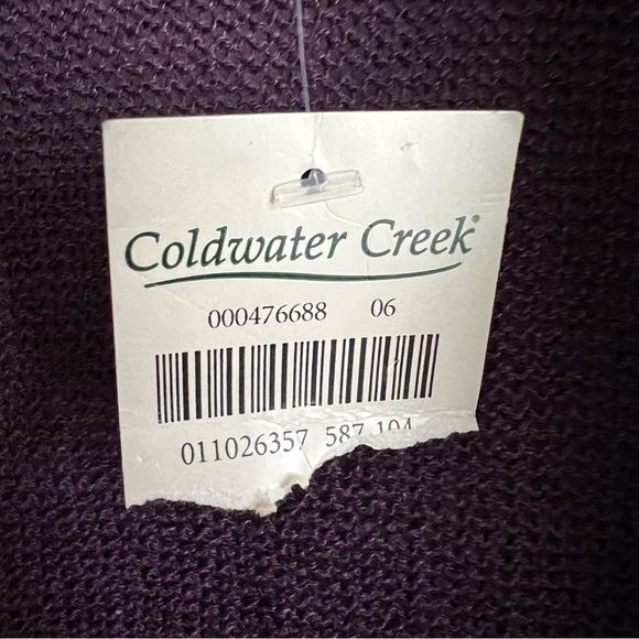 Coldwater Creek Purple Cardigan Sweater Open Front Jewel Tone Coastal Women’s XL - Picture 4 of 9